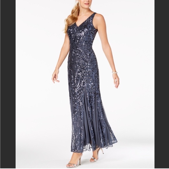 NightWay Sequin Plus Maxi Dress - Picture 8 of 8